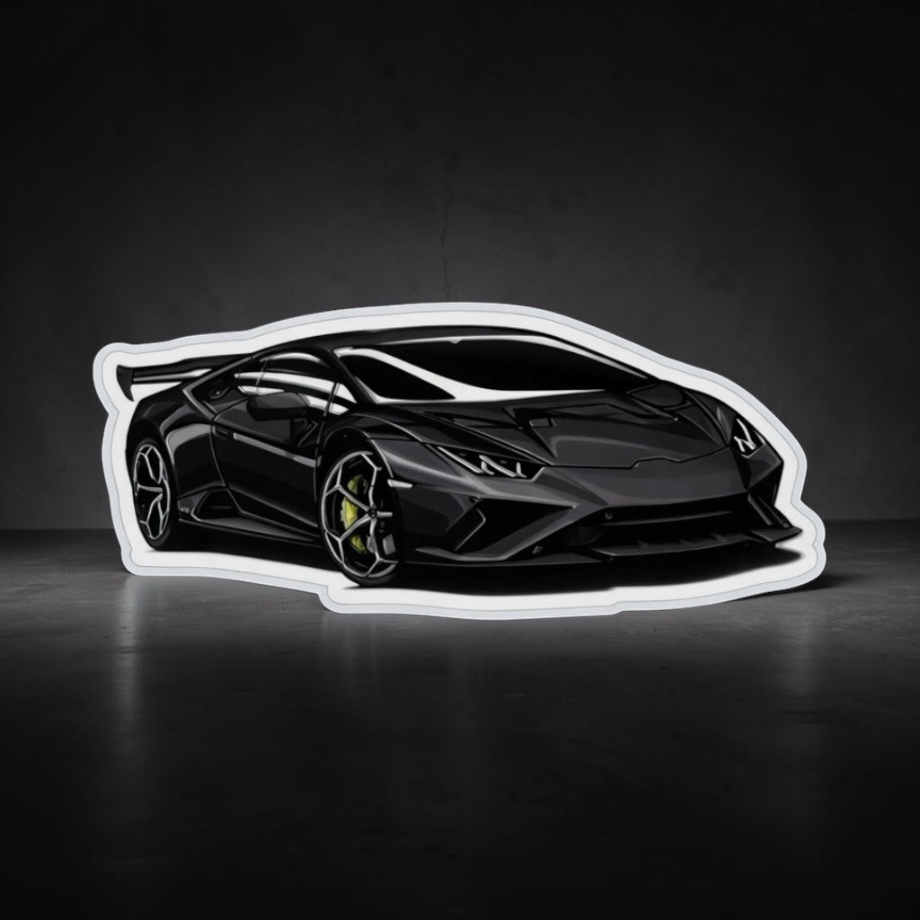 Black Huracan Sticker 5-pack